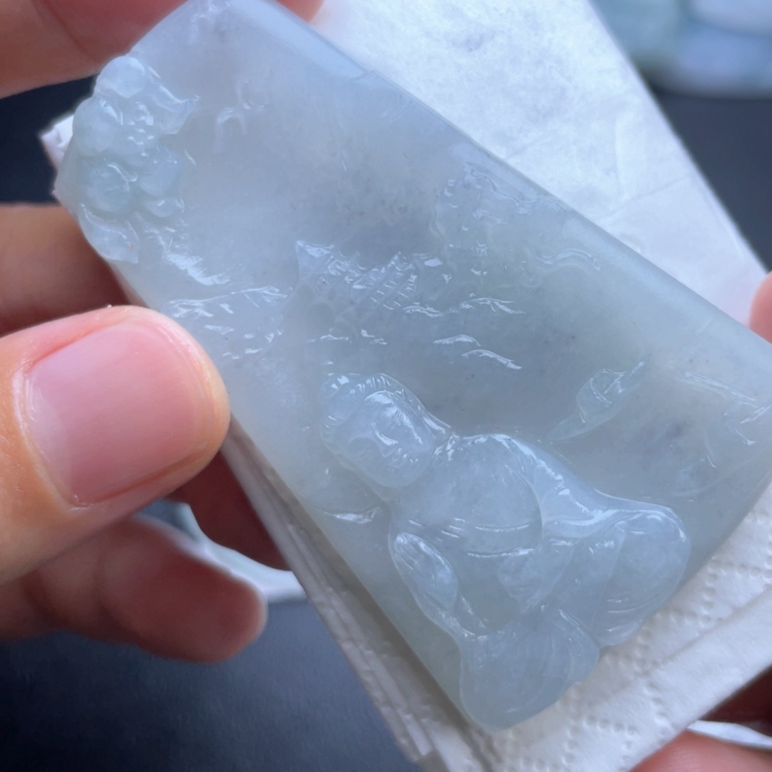 定制翡翠未镶嵌翡翠吊坠