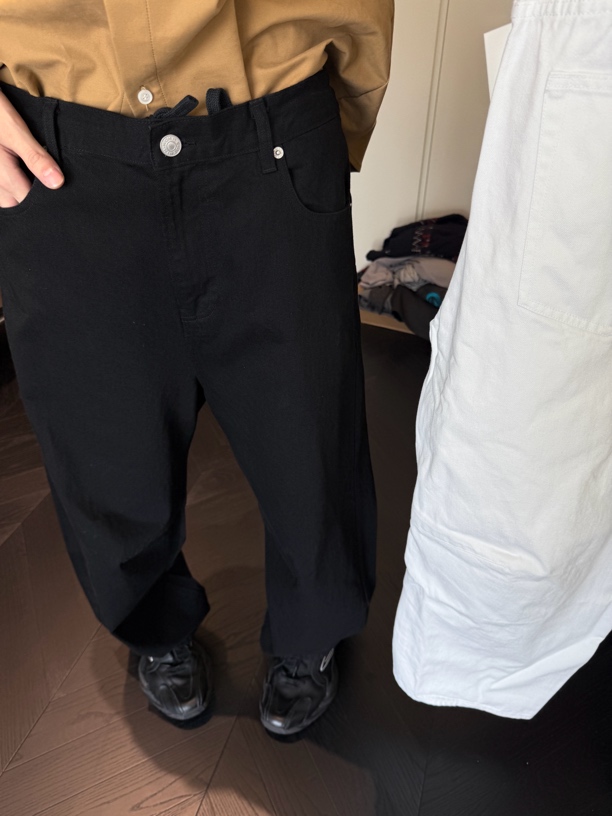 春夏新款小众设计男女同款宽松直筒休闲裤