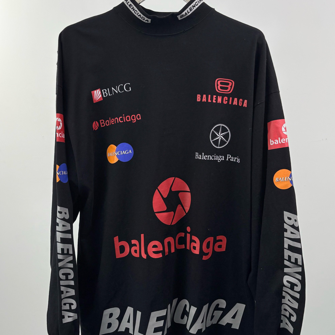 99新 Balenciaga/巴黎世家 巴黎世家赛车多元素破坏长袖2码15070