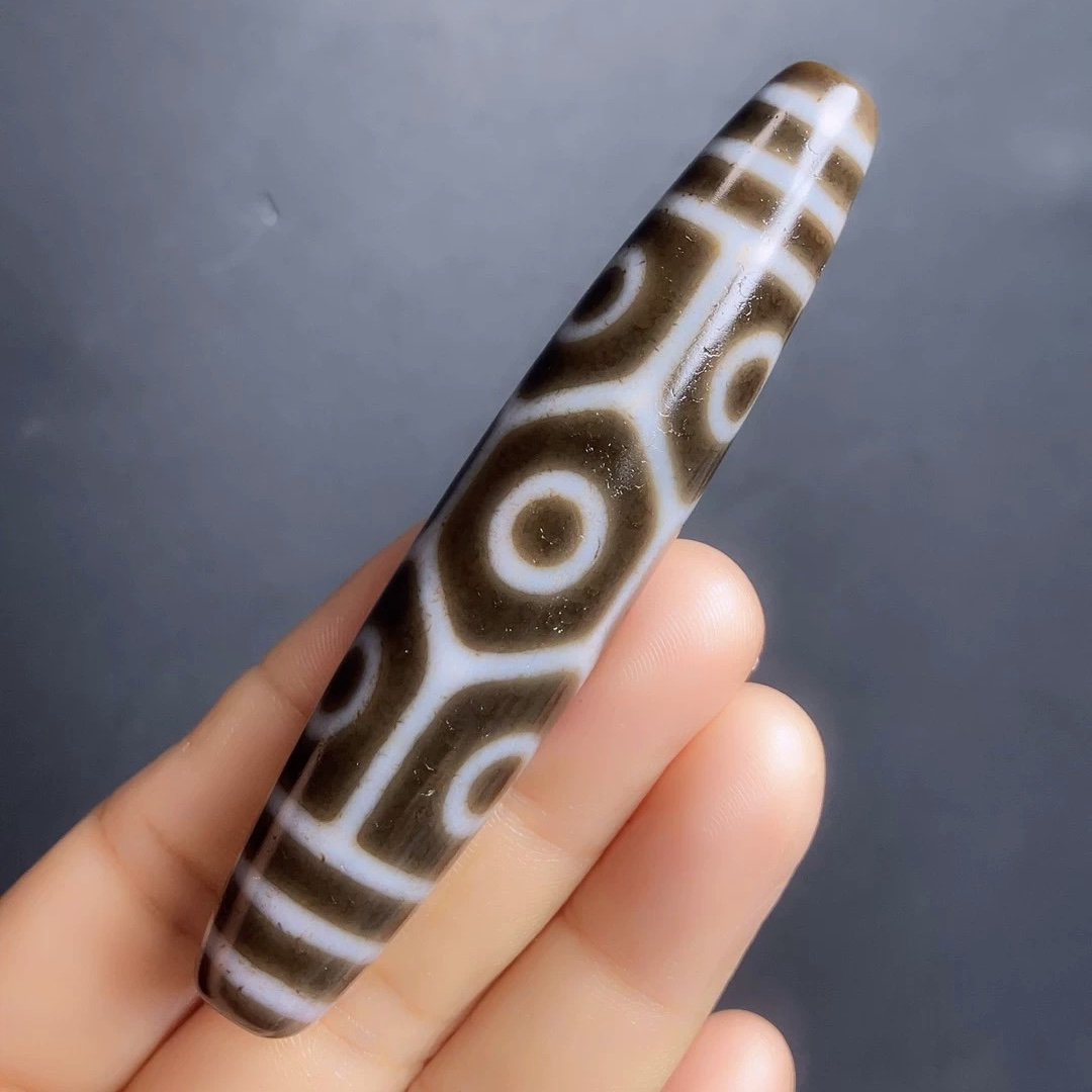 任小攀早期优品手工满朱砂龟甲九眼天珠天然玛瑙项链77.4X15.5