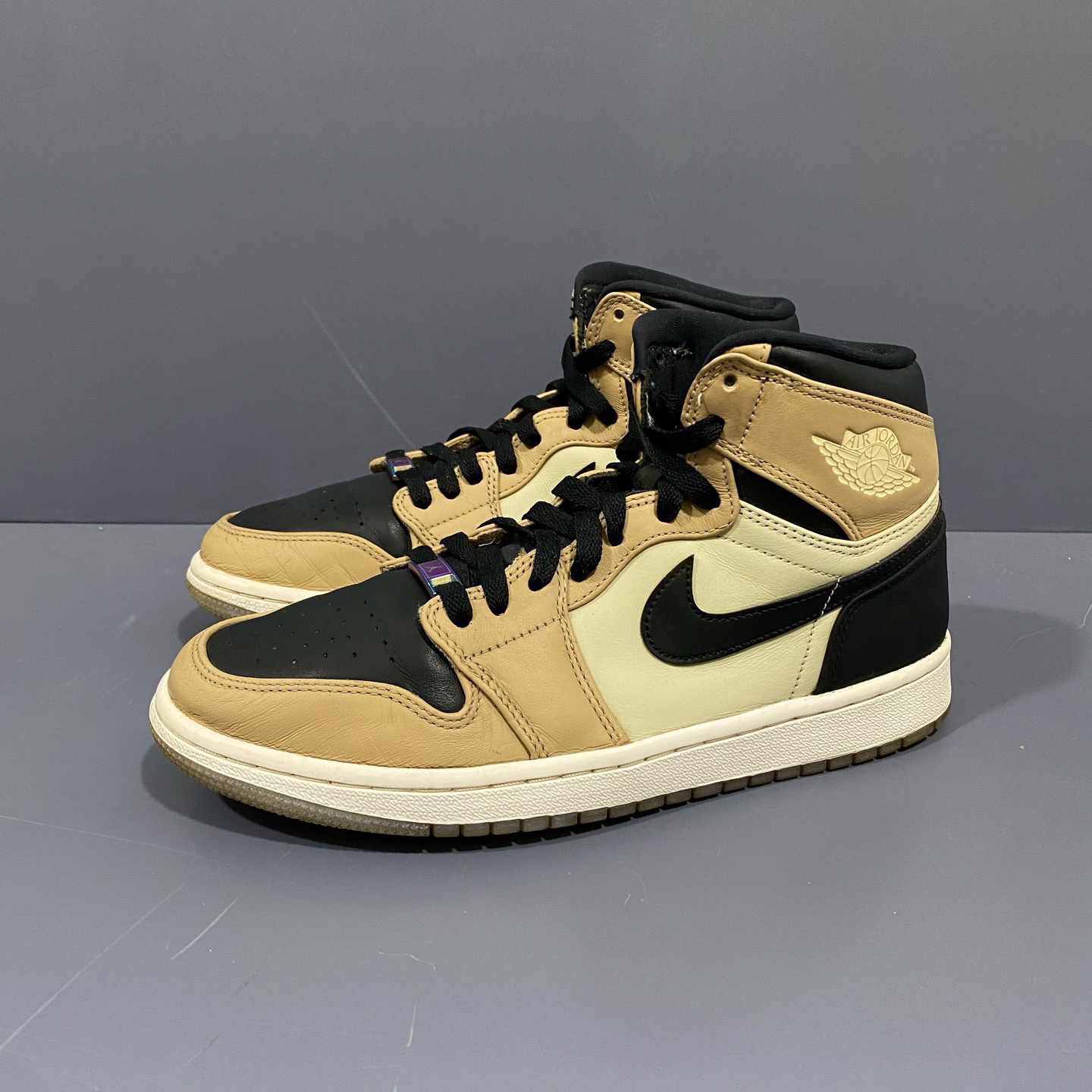 95新 MM6 40.5码 aj1珍珠奶茶 卡其黄 休闲鞋 全新很贵秒价