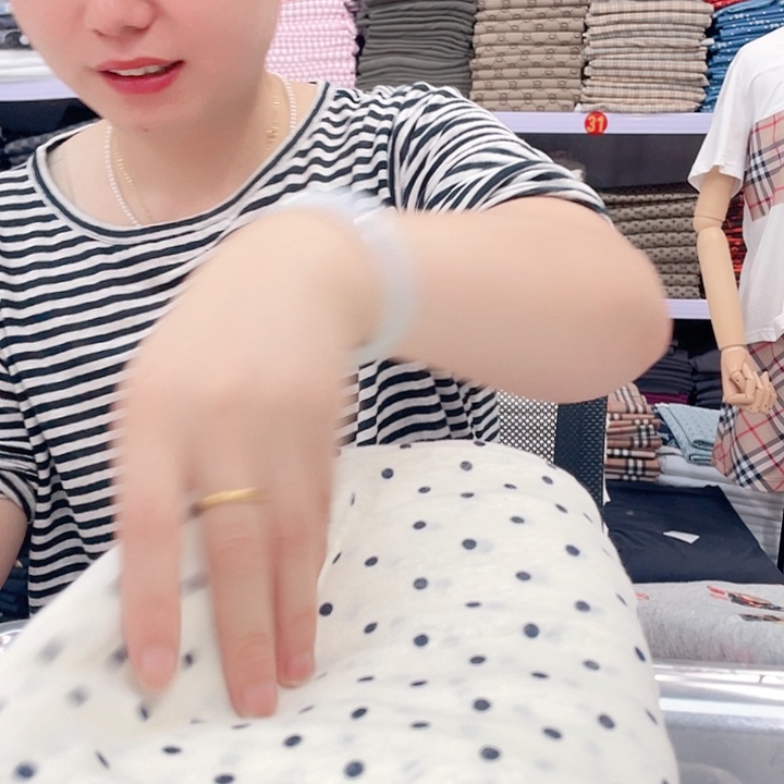 蚕丝点点纯亚麻两米