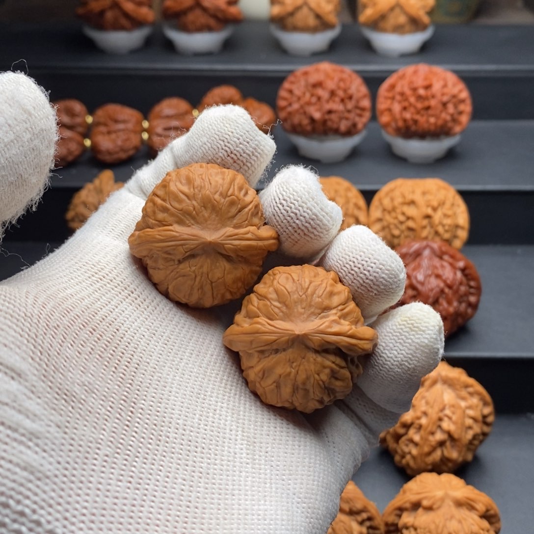 文玩核桃把件35石门元宝