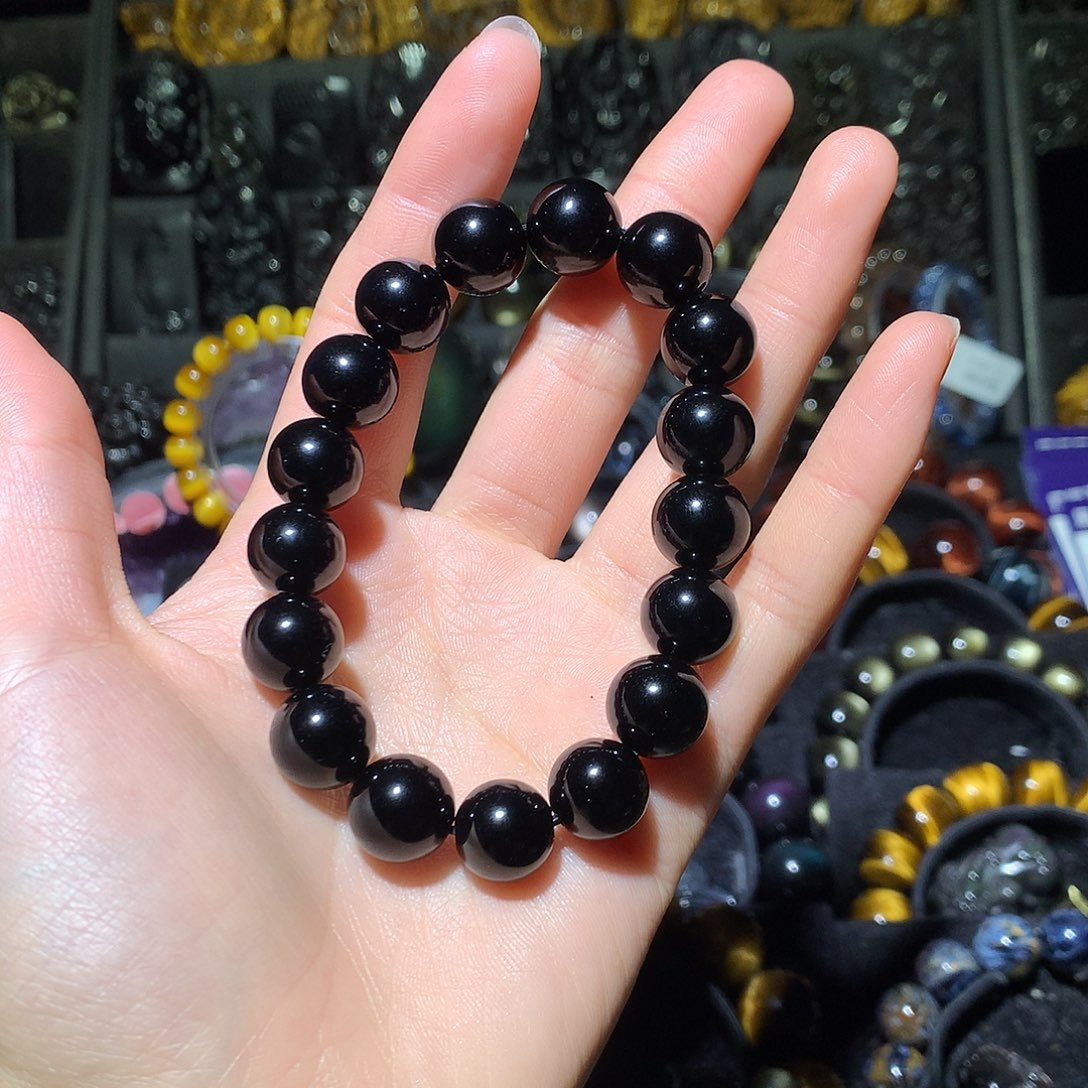 黑曜岩手链未镶嵌知**乐