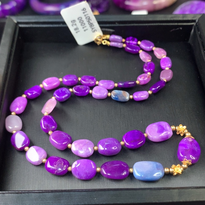 苏纪石（舒俱来）项链18K金镶嵌