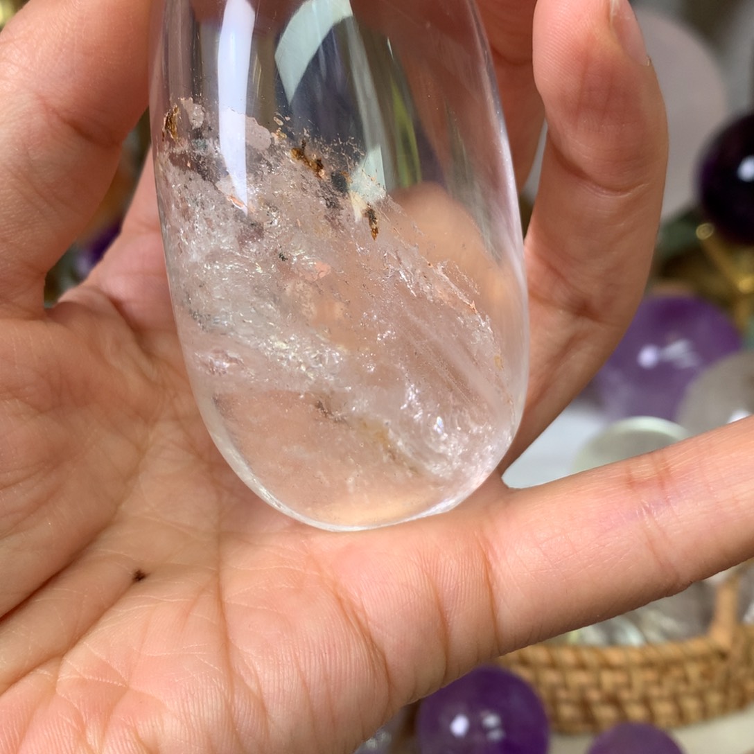 水晶珠宝半成品未镶嵌Y*Y白水晶肥皂