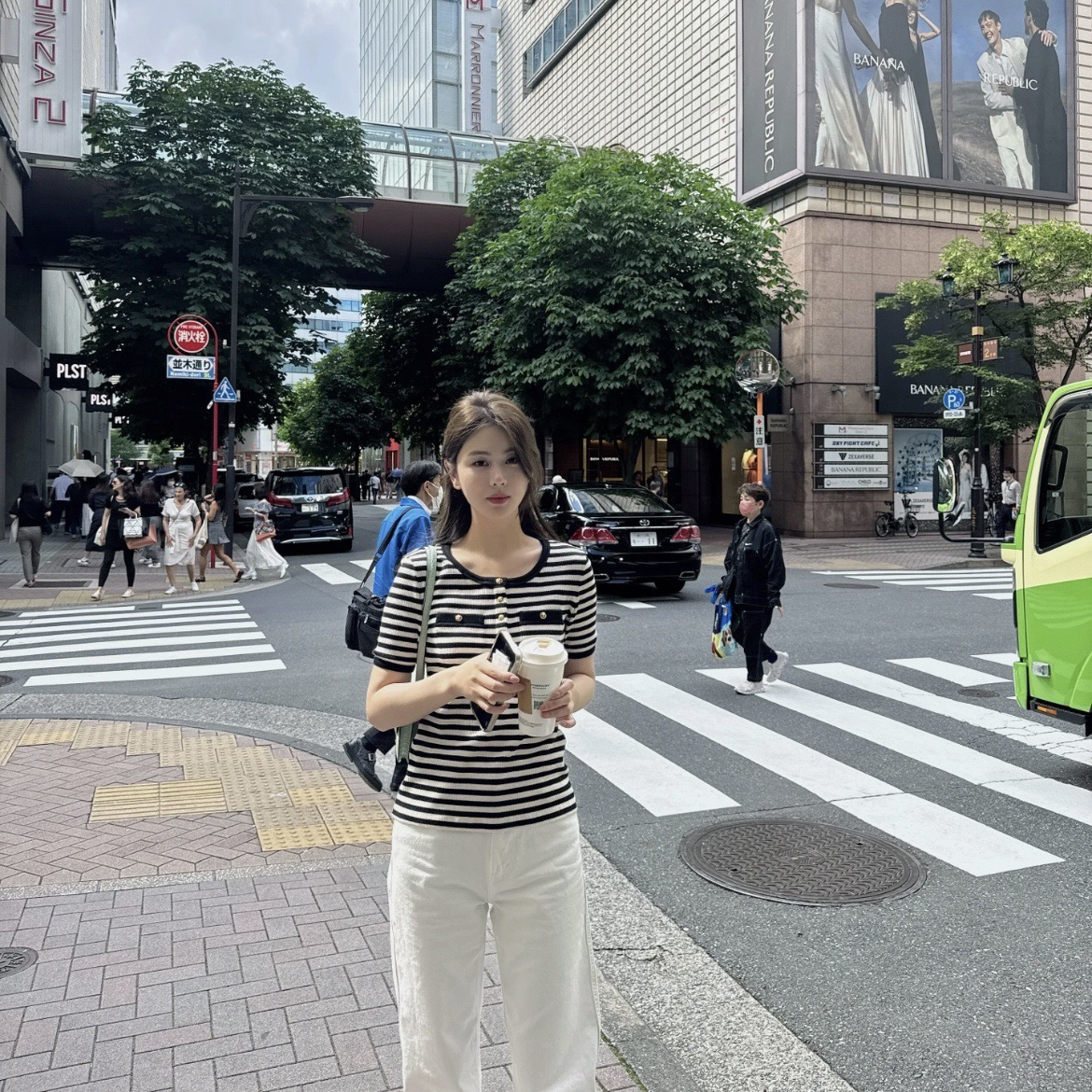 99新 Celine/思琳 A100833/条纹针织短袖/S码