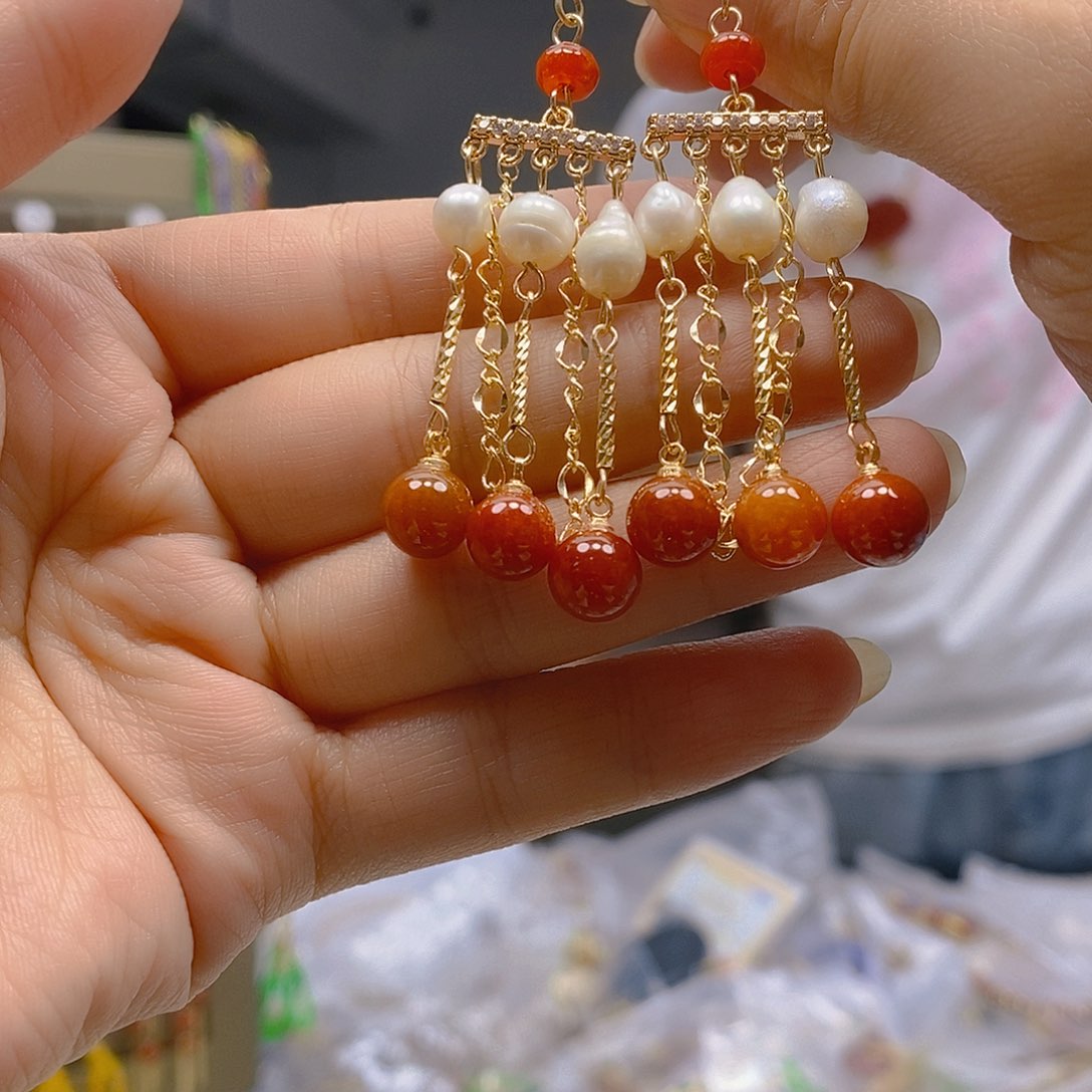 翡翠合金耳饰翡翠