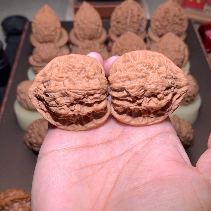 核桃文玩核桃把件火焰马蹄