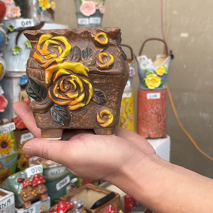 花盆紫砂粗陶材质多肉花盆