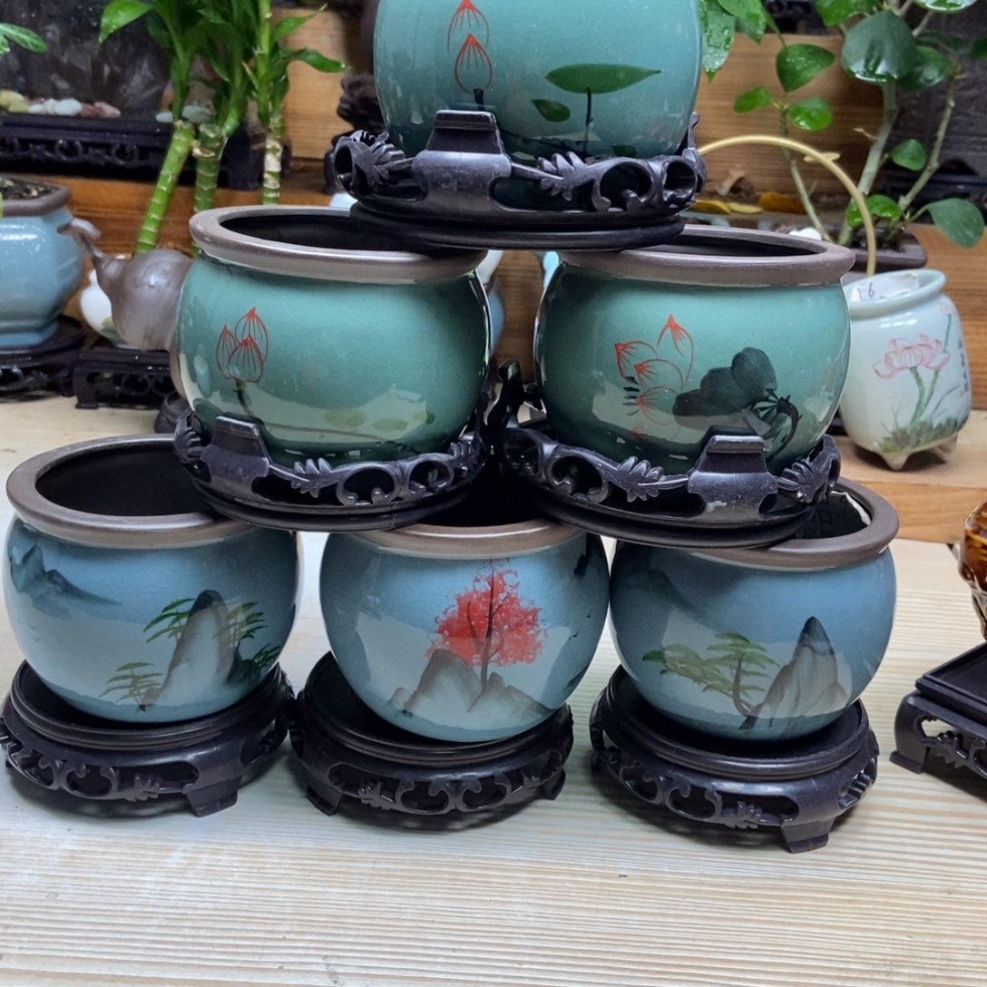 瓷片陶瓷花盆陶瓷艺术