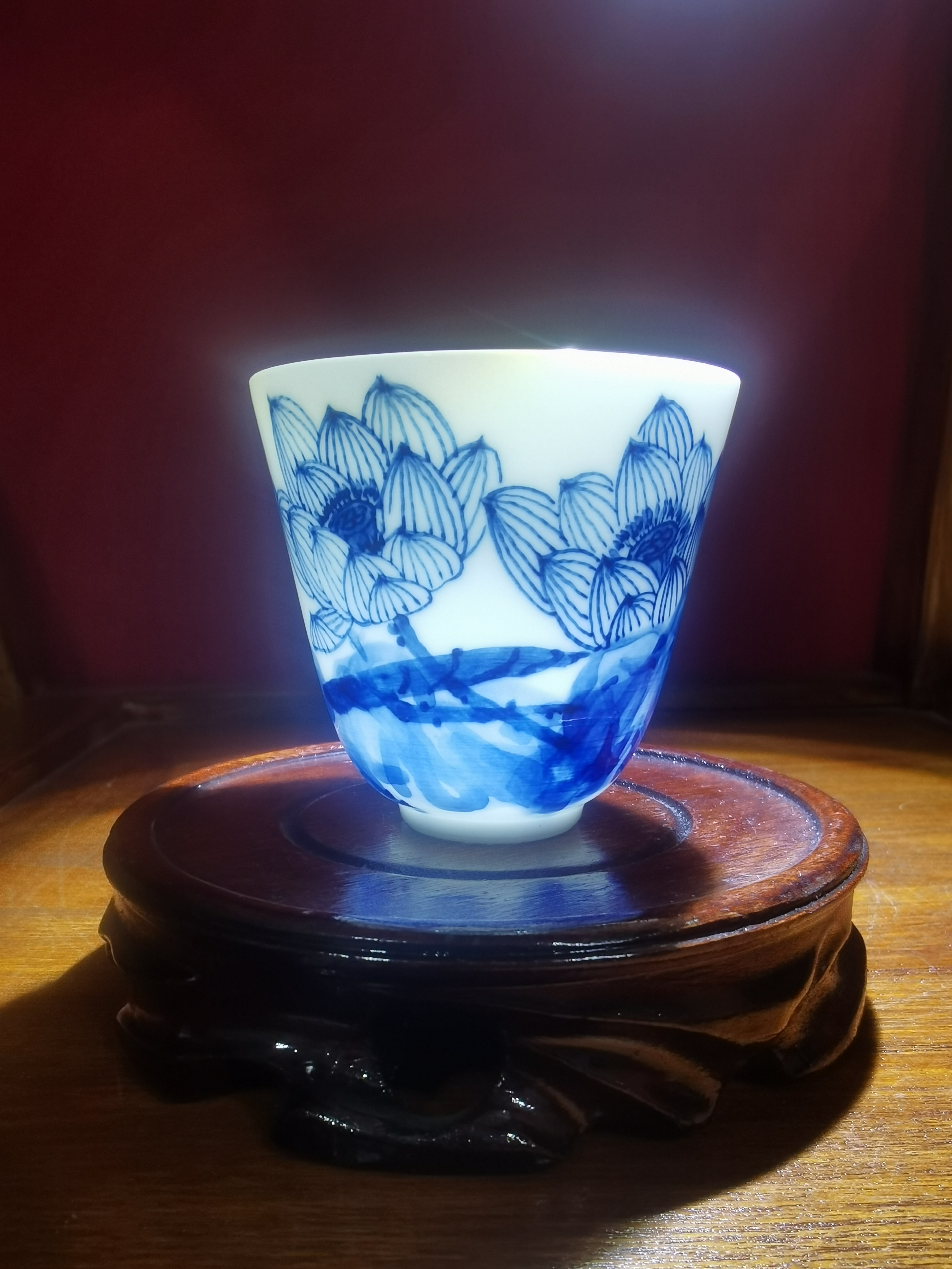 张学鸿老师作品荷花杯约60-70CC