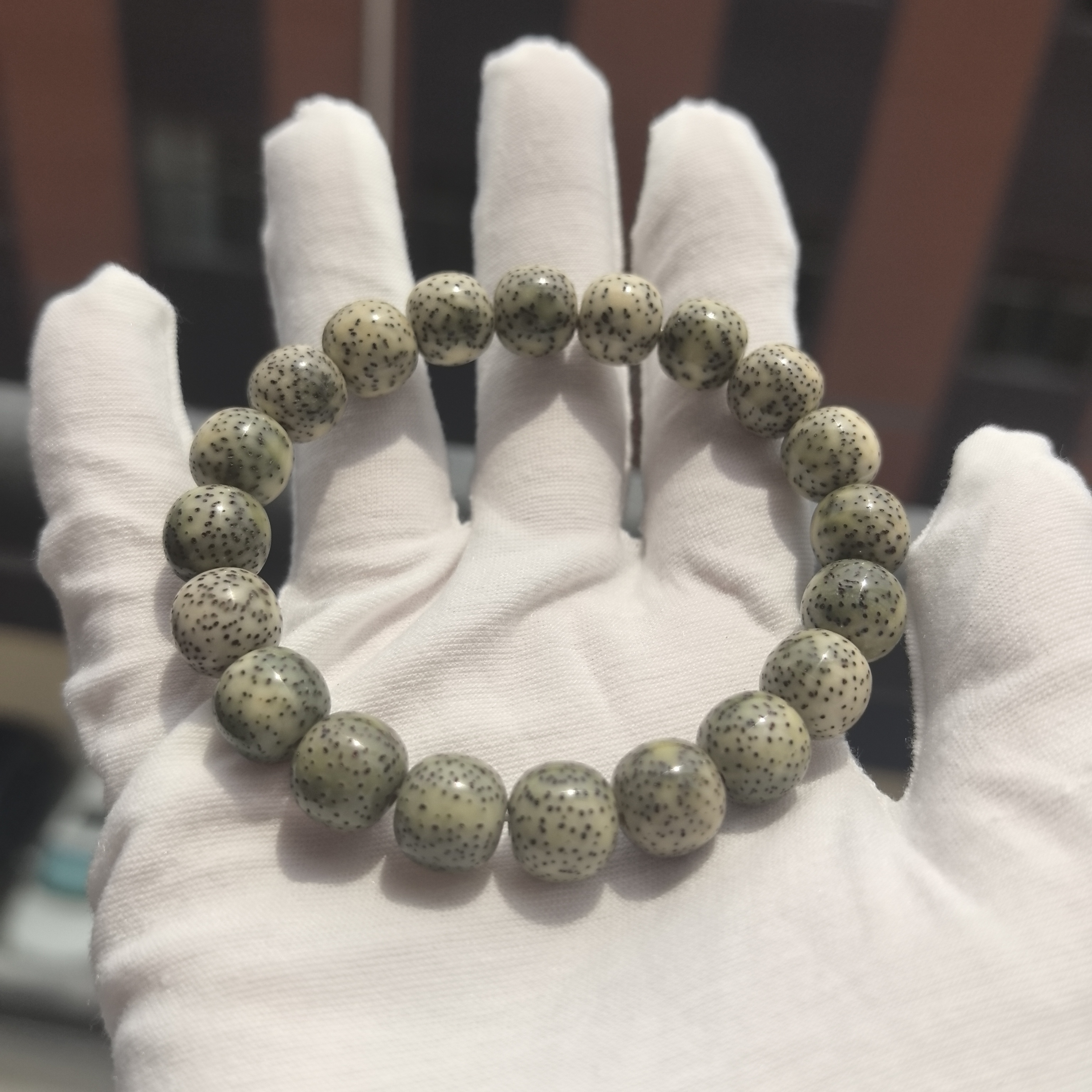 Q41星月菩提圆老珠11*10mm左右手串