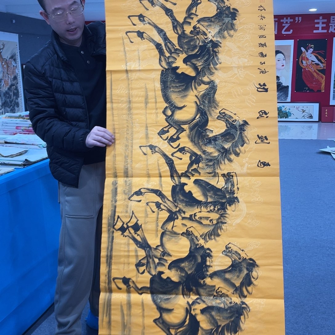 国画今天早上国画作品展
