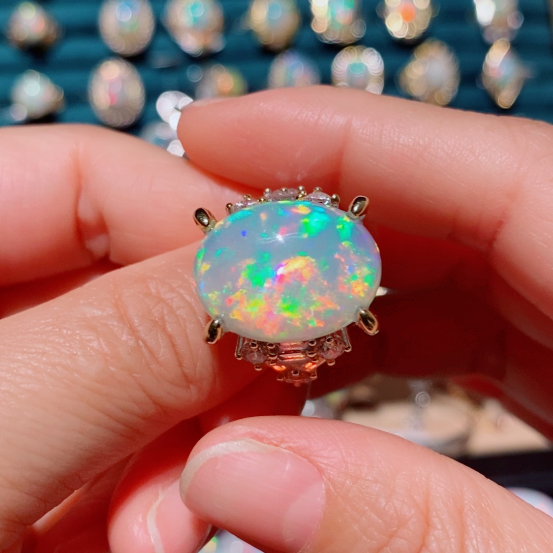 欧泊欧泊戒指银S925镶嵌