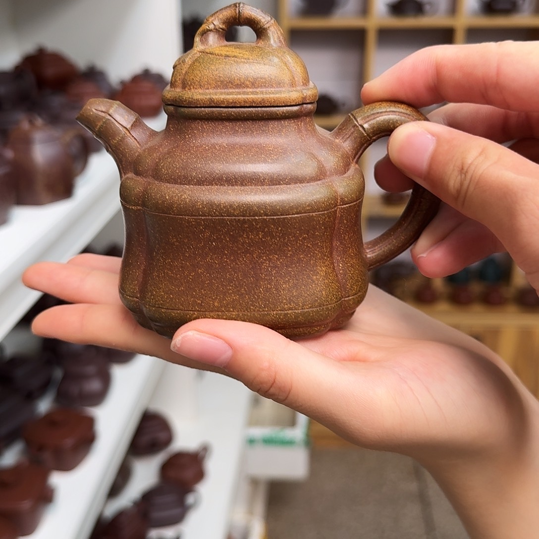 茶壶紫砂紫砂壶四方竹鼎230cc