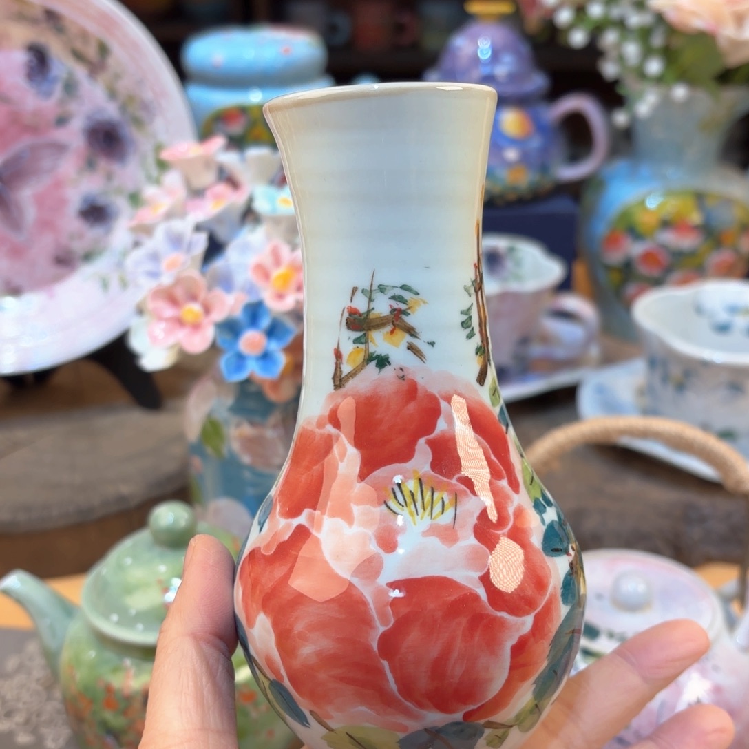 景德镇手绘高温釉下彩陶瓷茶具