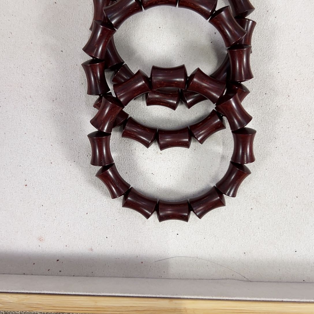 手串/手链小叶紫檀12X18mm竹节老料