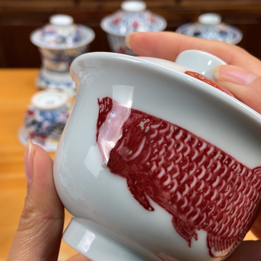 手绘现代茶具非古董