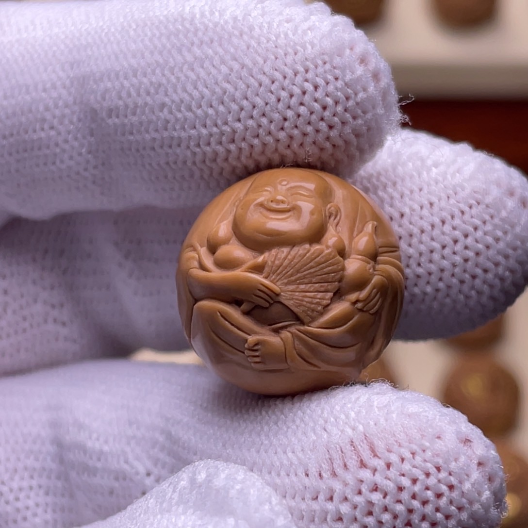 猴头核桃吊坠弥勒佛18+