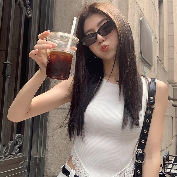 【A1-3】嬉皮士白色背心【以直播间为准】