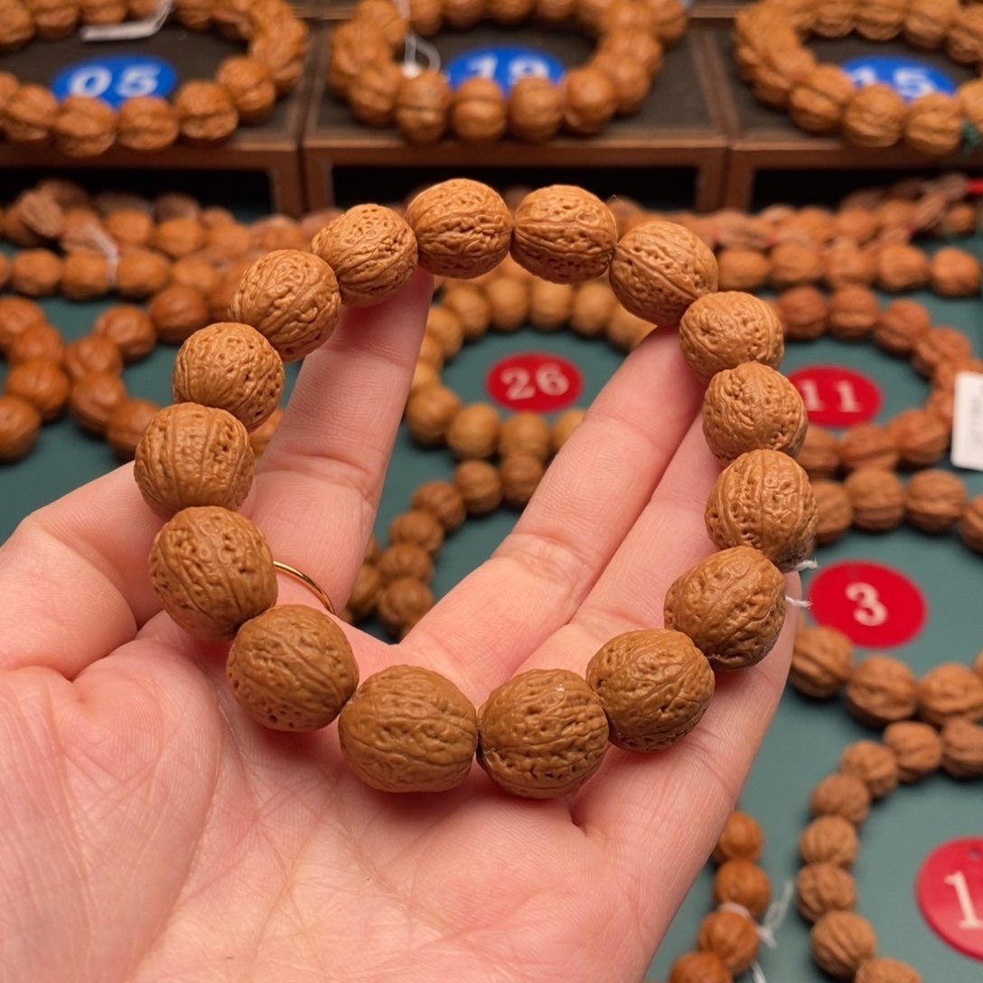 文玩核桃手串14尺寸金豆