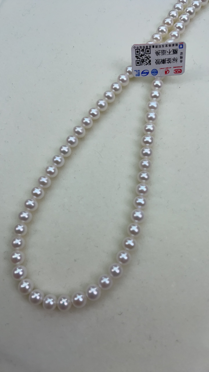 6-6.5极光正圆白透粉炫彩淡水