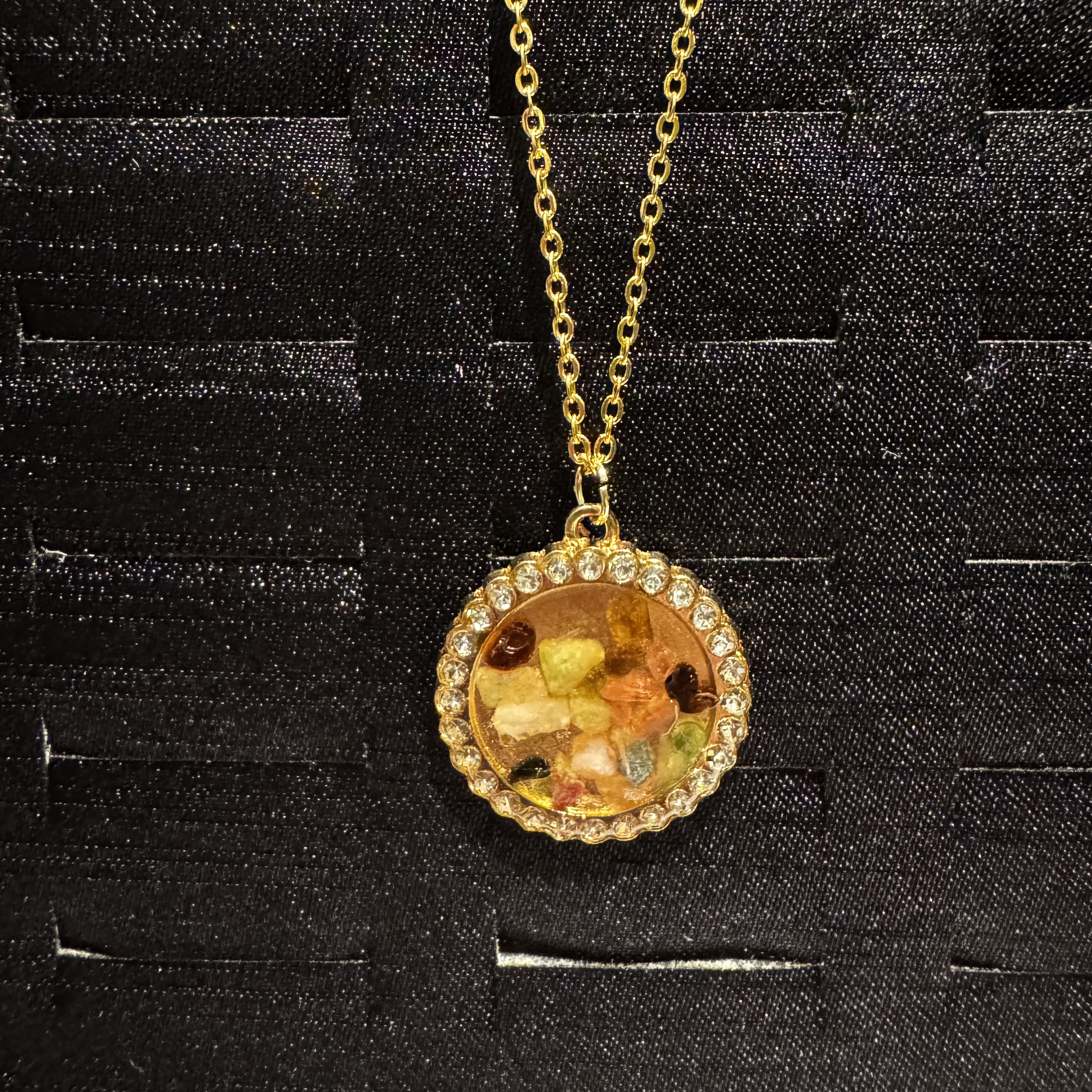 H206 天然碧玺锁骨链