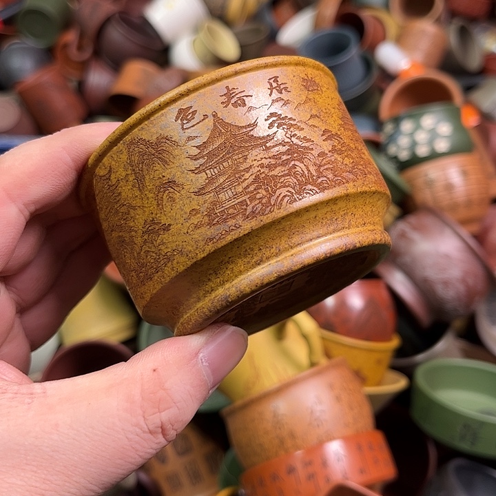 紫砂茶杯全手工紫砂主人杯