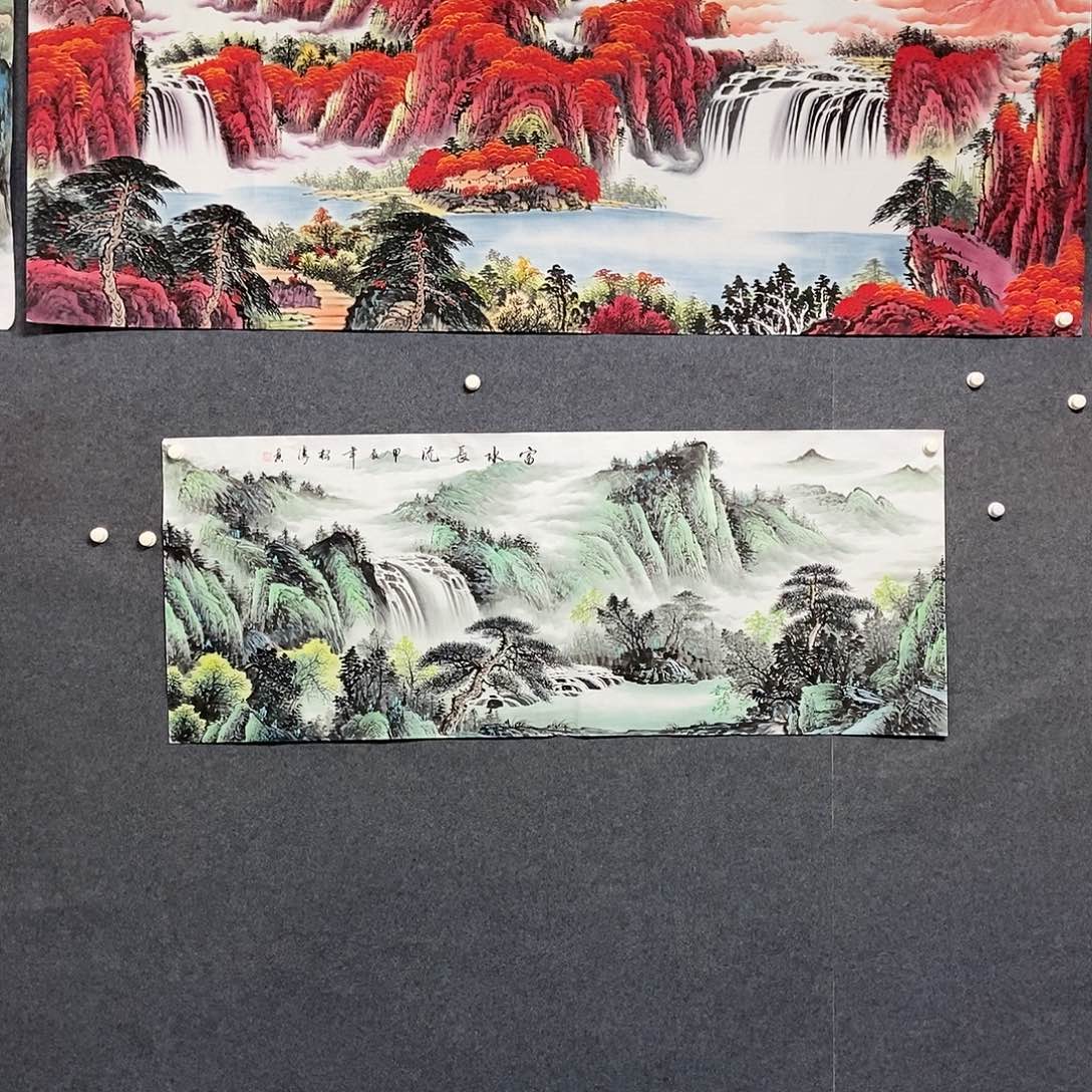 国画小六尺山水一副