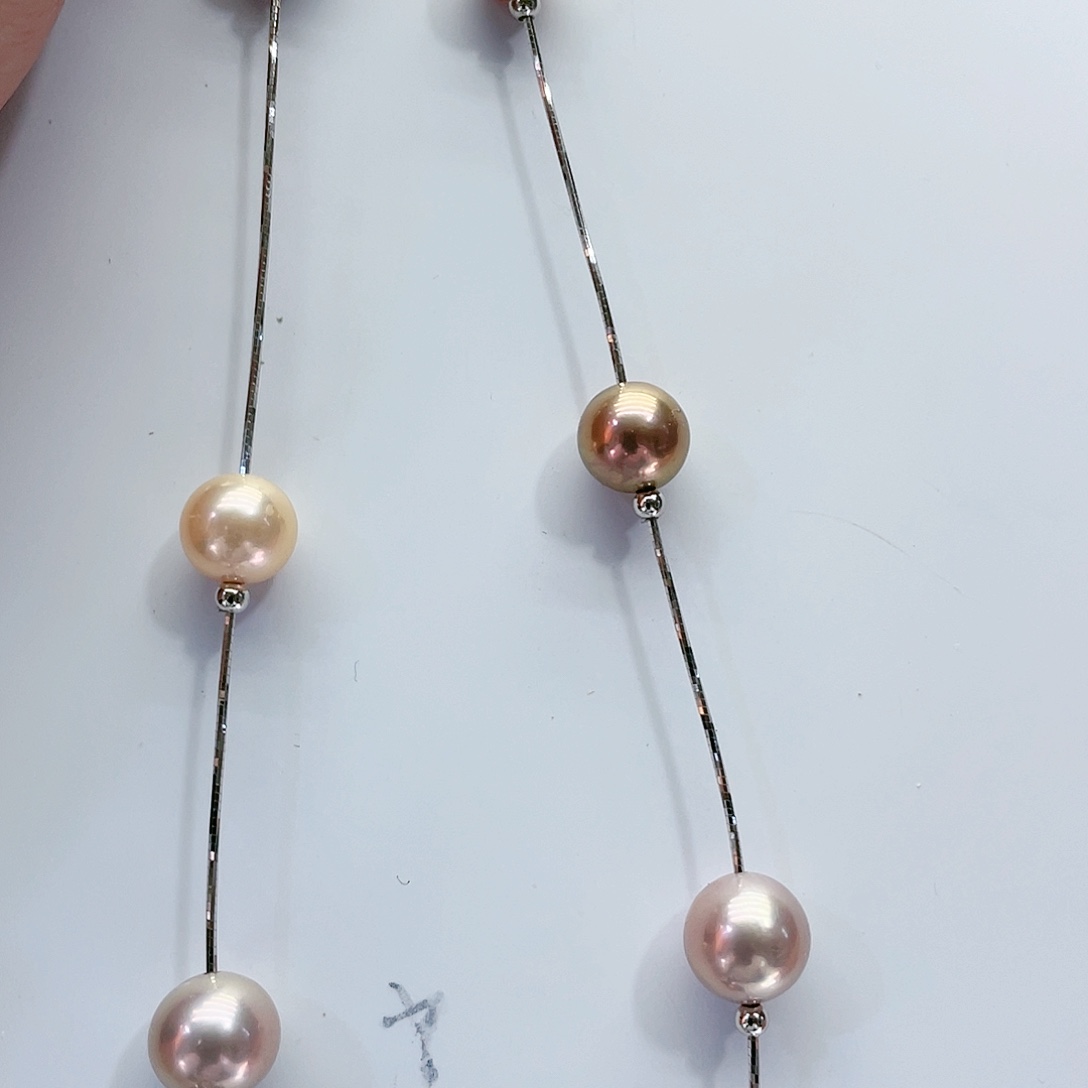 淡水珍珠颈饰银S925镶嵌