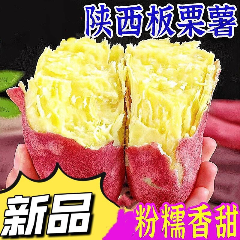 正宗陕西沙地板栗红薯新鲜面粉地瓜农家番薯现挖黄心山芋板栗薯