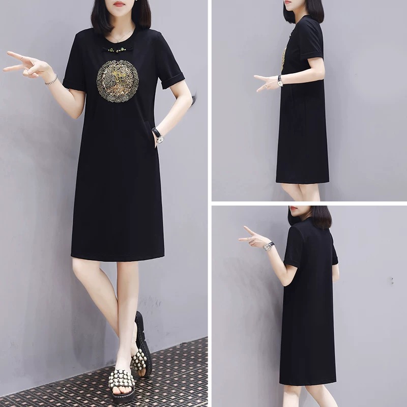 7283 设计感百搭时尚气质洋气连衣裙