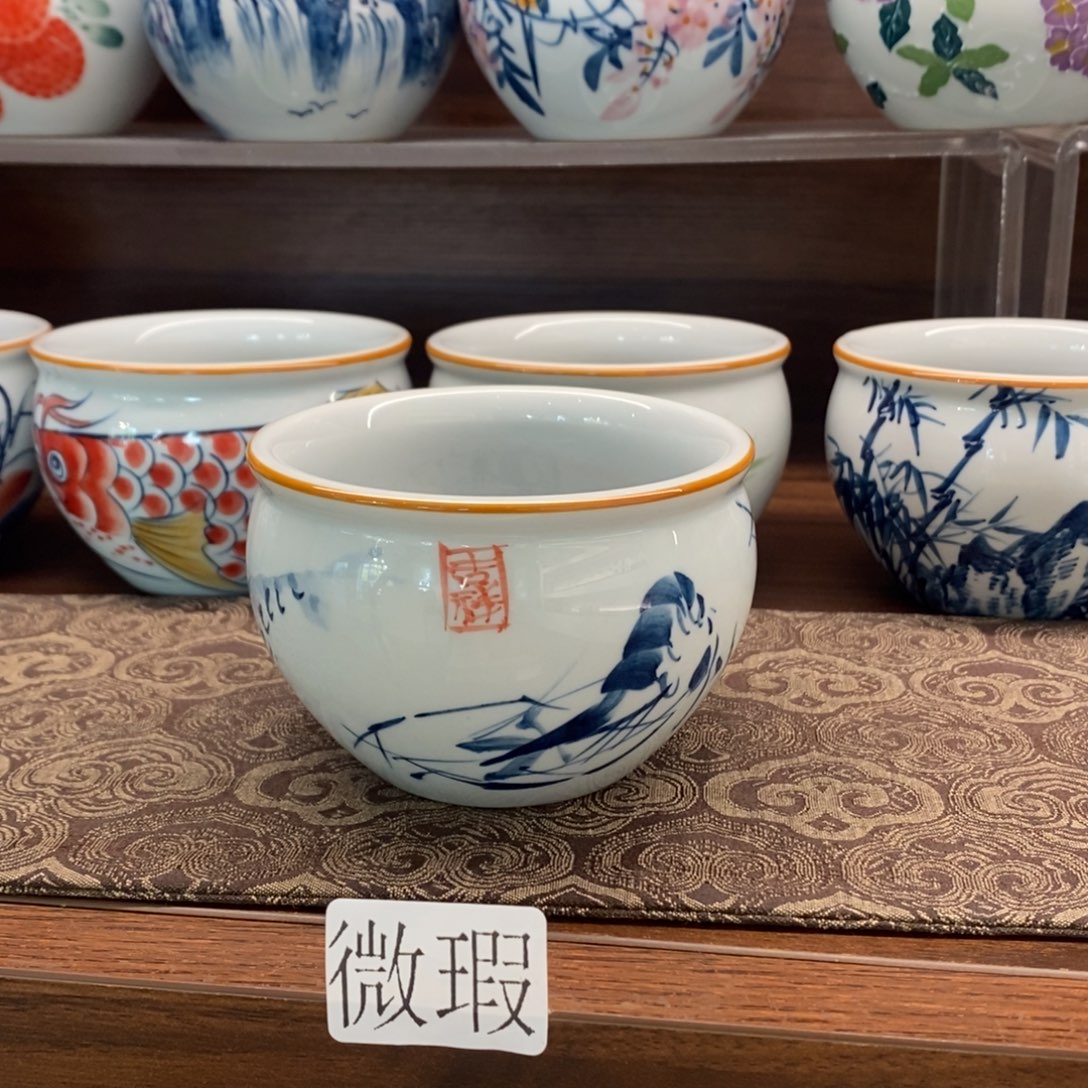 釉下彩老陶泥手工绘制