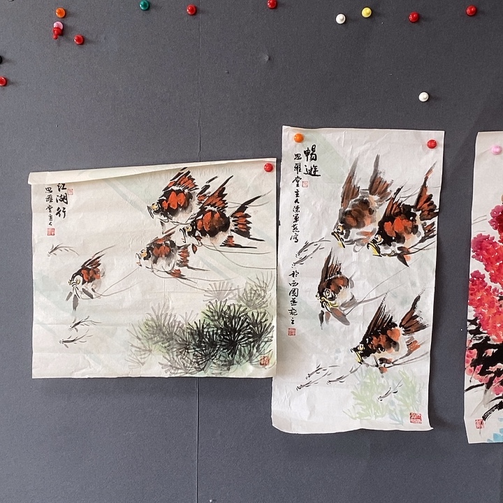 传***画国画陈军燕34.68手绘画芯