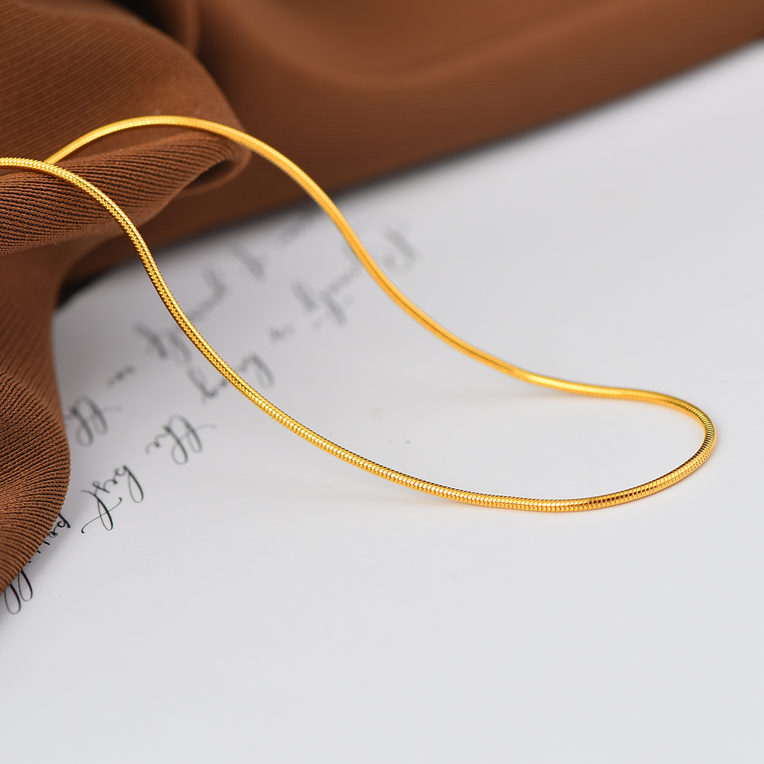 链子足银 【蜜夫人】足银项链 简约时尚蛇骨百搭素链