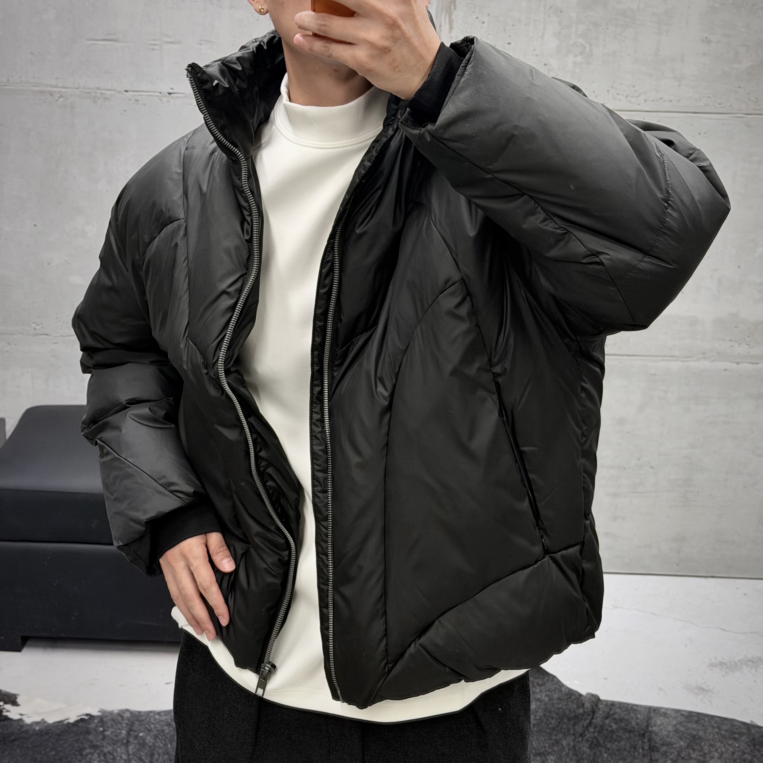 楠老板【新款】立领结构潮流羽绒服8690