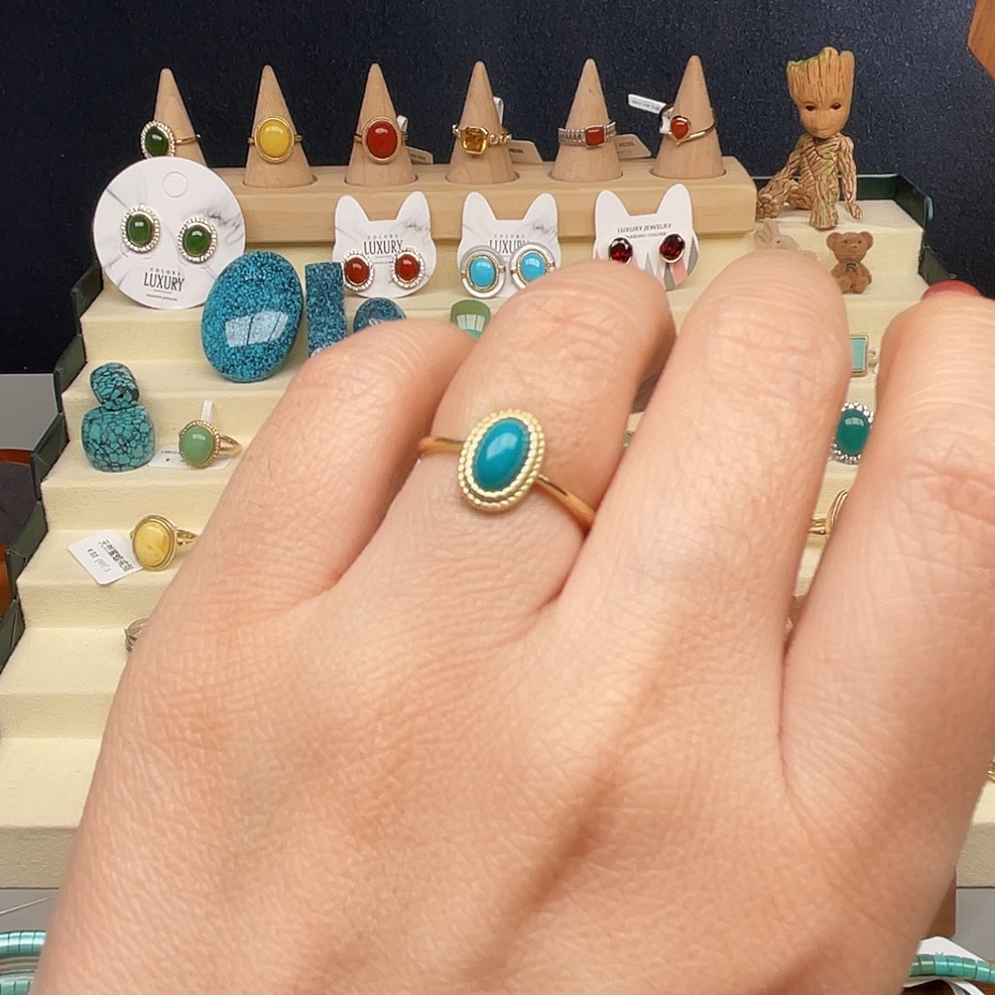 绿松石戒指合金女戒