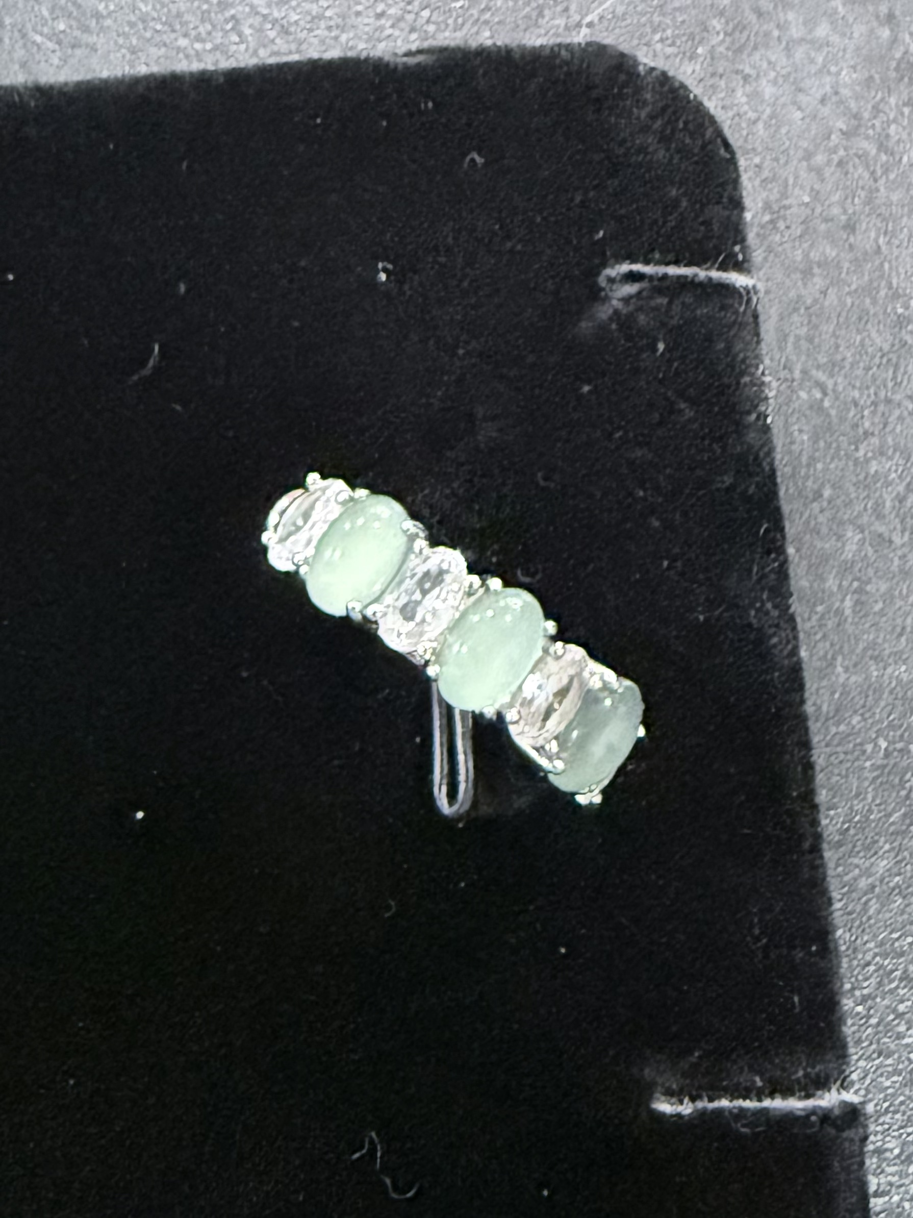天然A货翡翠蛋面排戒戒指多样性发其一
