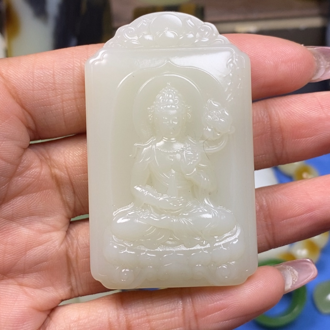 和田玉未镶嵌挂件沐*