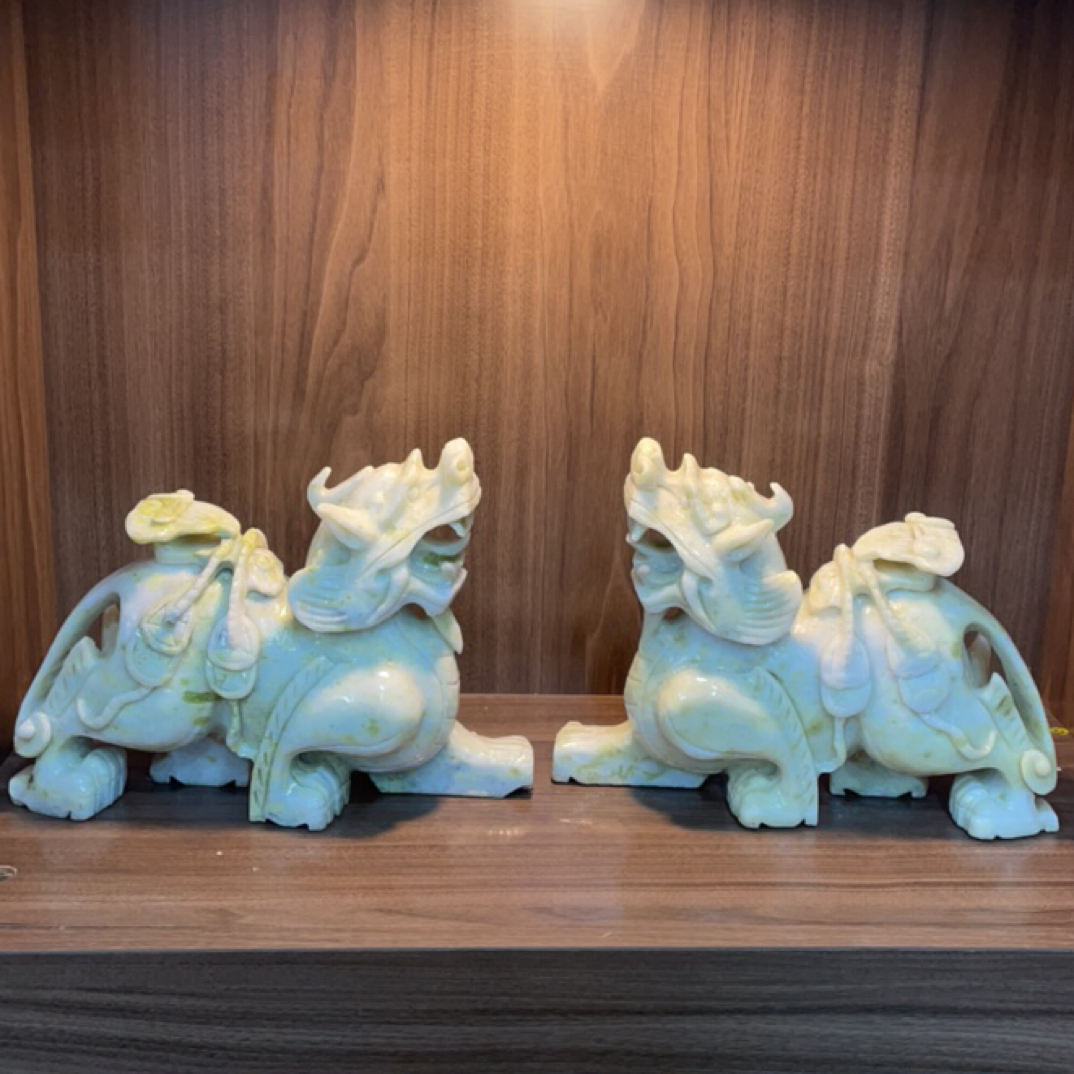 25厘米长如意貔貅雕刻摆件办公室客厅玄关摆件