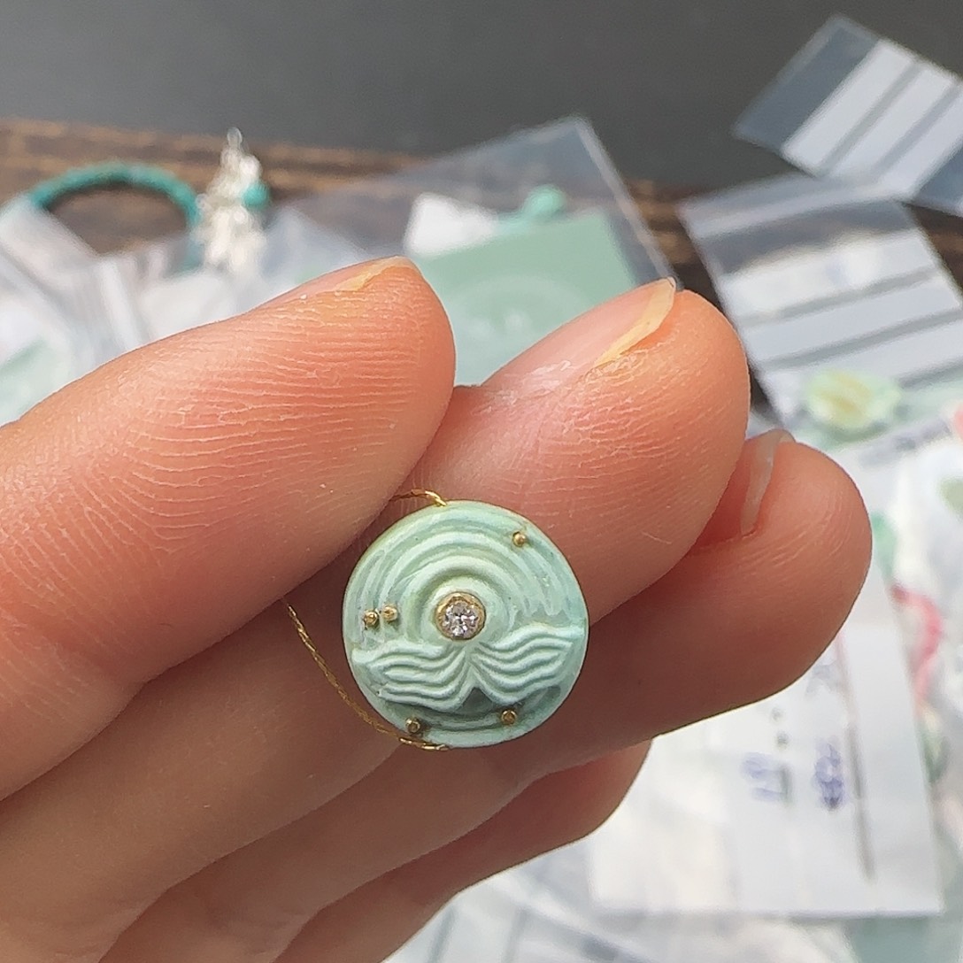 绿松石珠宝半成品未镶嵌