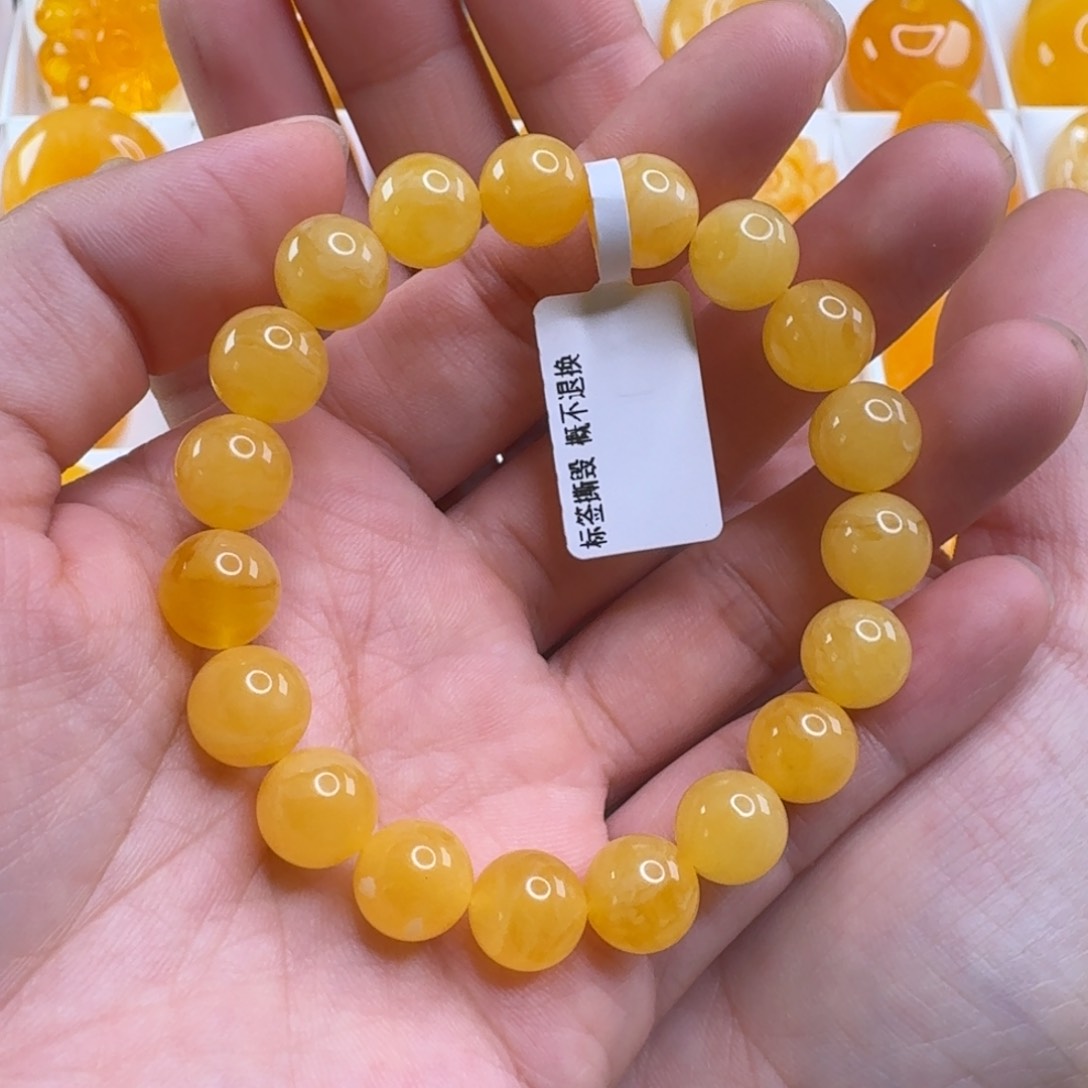 蜜蜡毛衣链未镶嵌