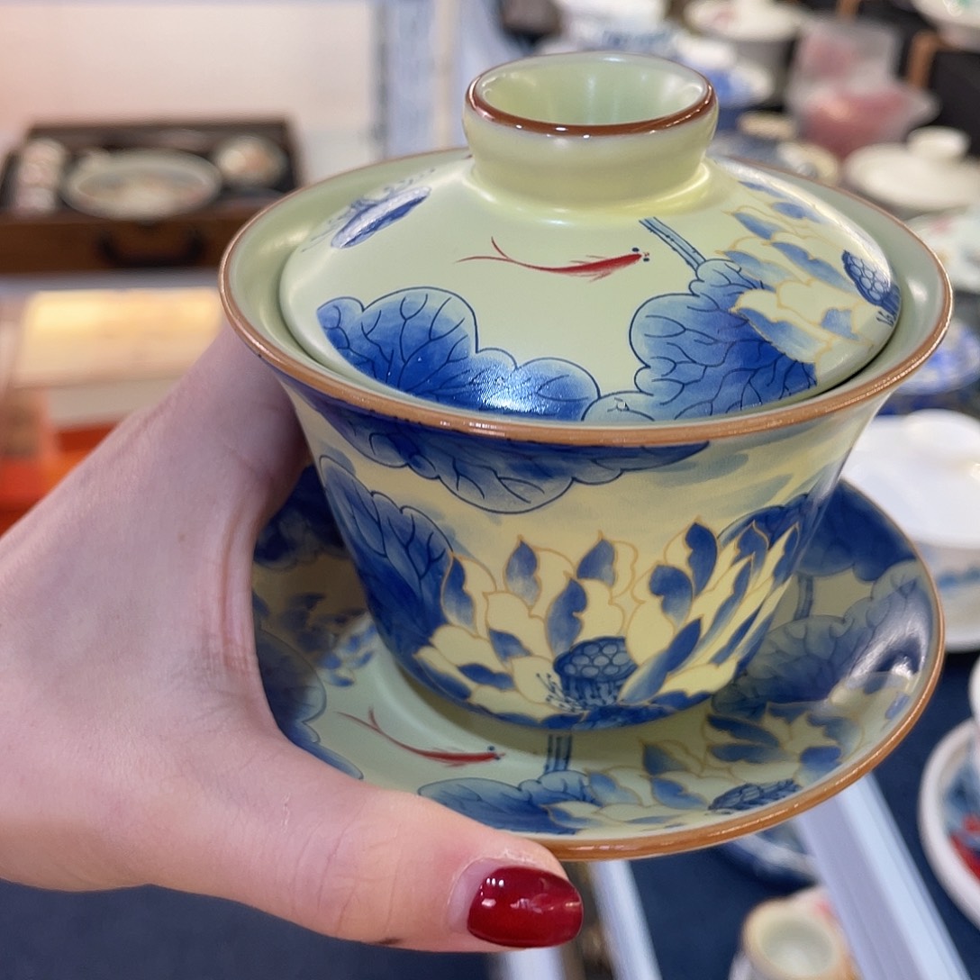 陶景德陶瓷盖碗茶具