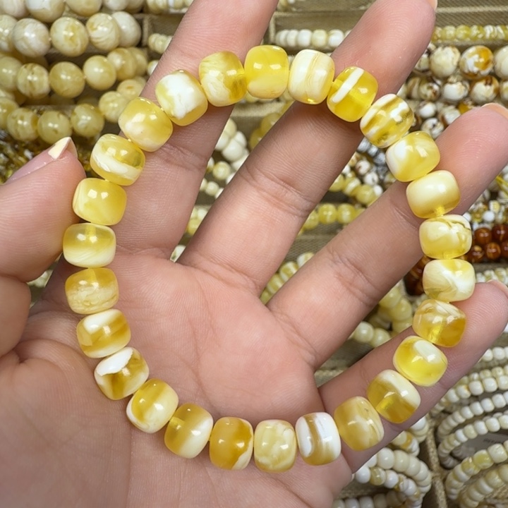 琥珀未镶嵌手绳8.7m