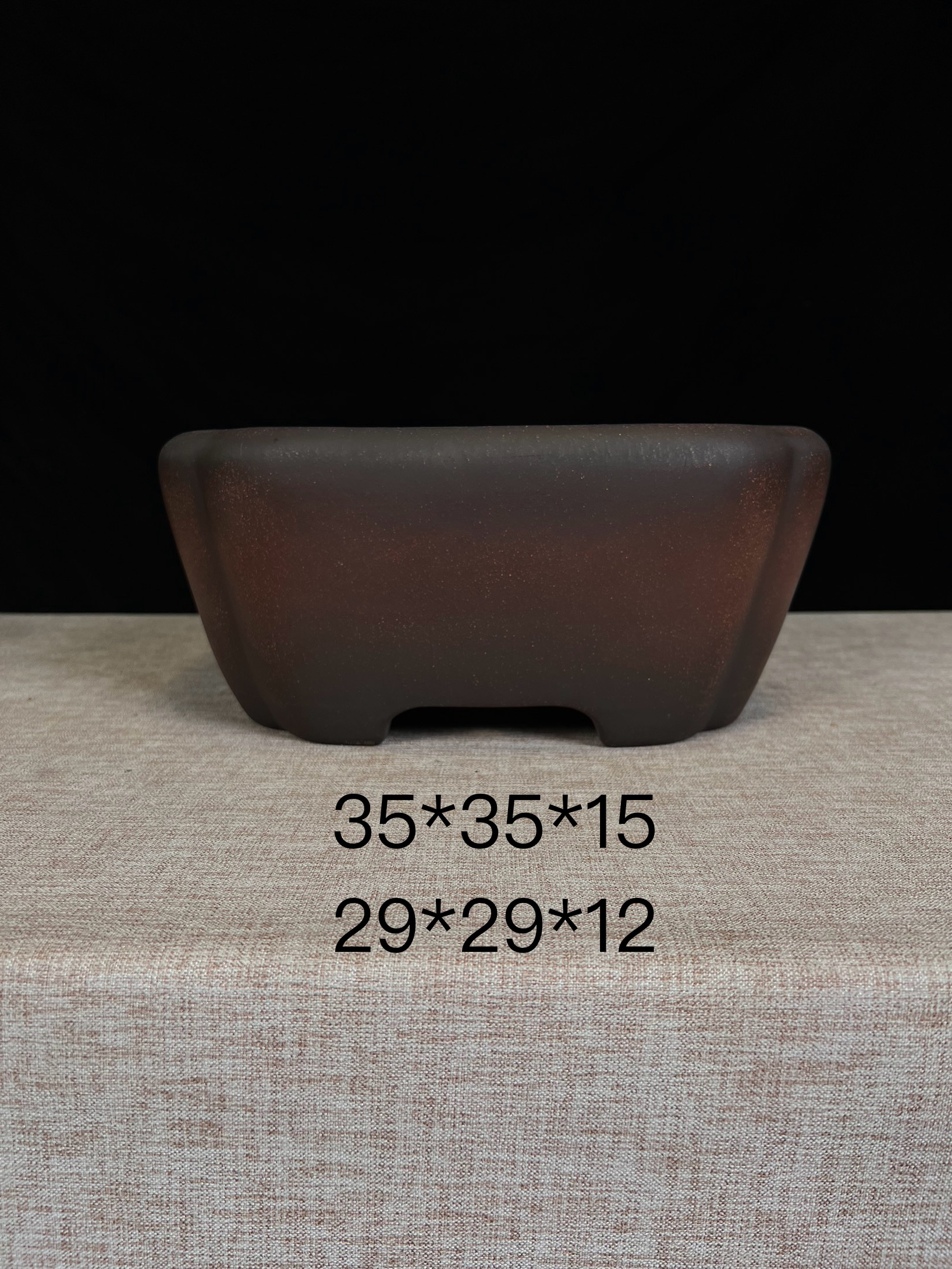 水明盆，30直径，高端紫砂花盆，经典四方盆，赏用皆宜，耐品耐看