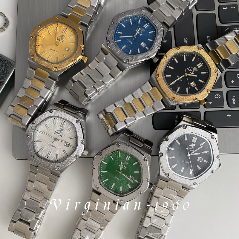 【Virginian1900】新款男士防水石英表时尚潮流休闲简约设计腕表