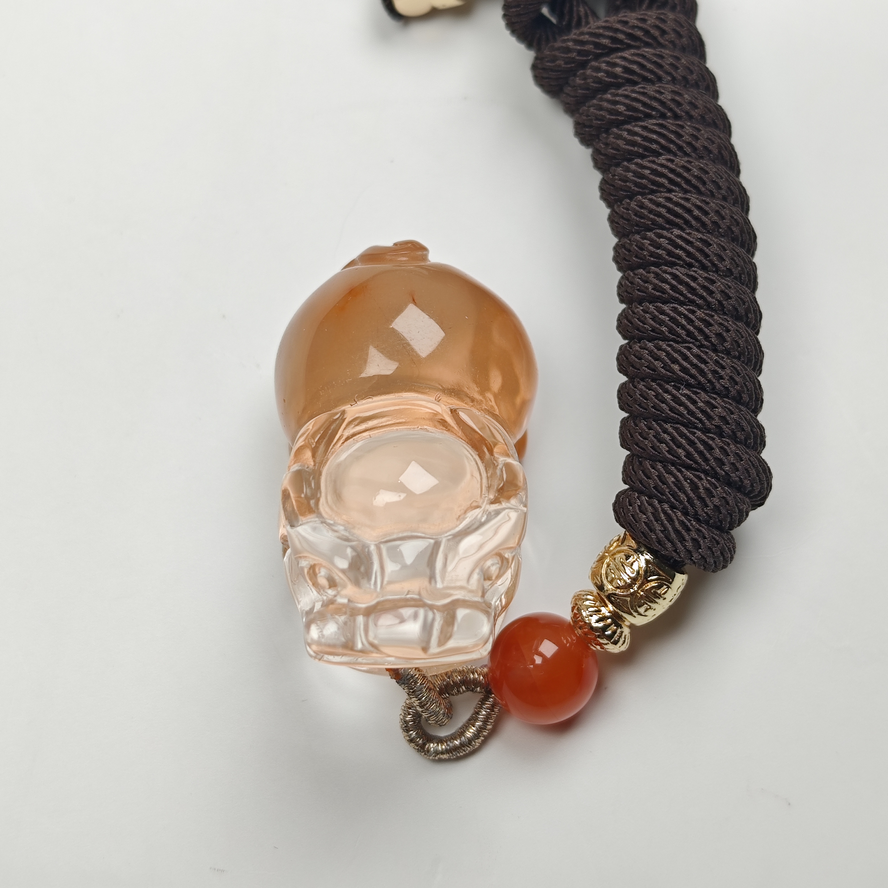 晶匠天然兔毛貔貅吊坠 简约