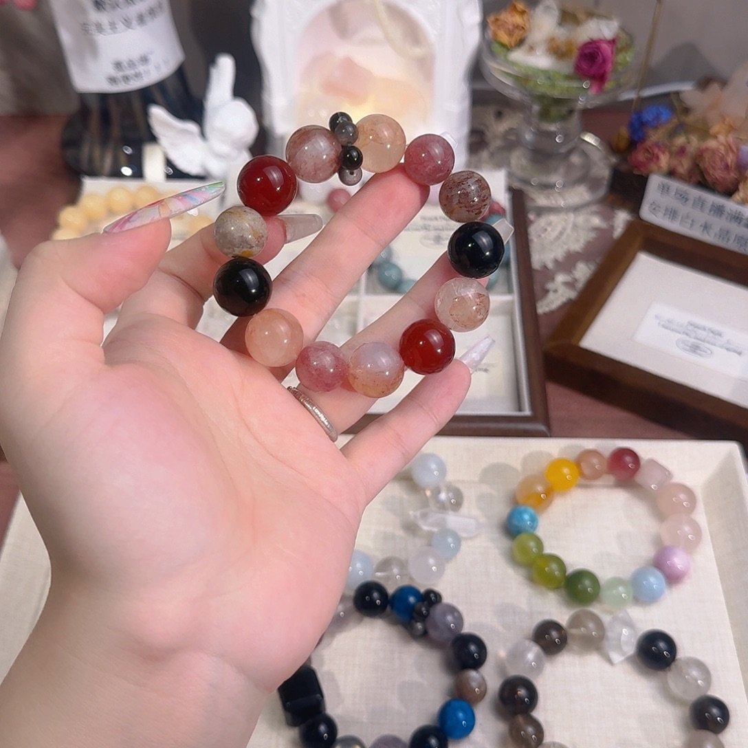 水晶手链合金天然水晶手串多样性发其一