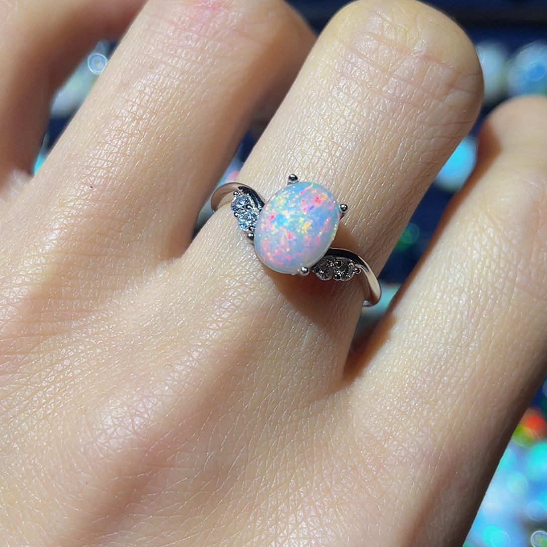 欧泊欧泊戒指银S925镶嵌